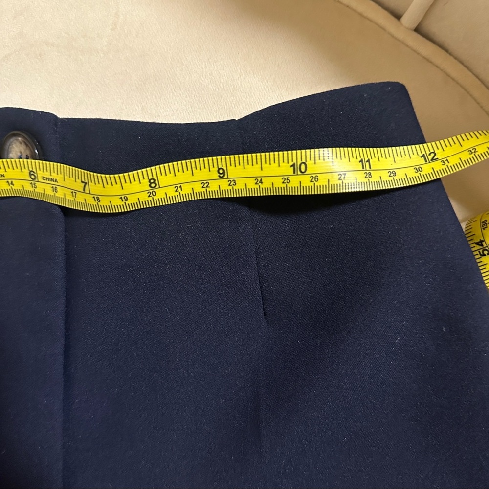 Navy High-Waisted Tailored Shorts - Picture 3 of 5